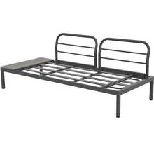 Gartenmöbelset GARDEN PLACE Stella 4-Sitzer 4 tlg. schwarz grau aus robustem Aluminium, stapelbar, inkl. Auflagen