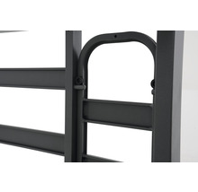 Gartenmöbelset GARDEN PLACE Stella 4-Sitzer 4 tlg. schwarz grau aus robustem Aluminium, stapelbar, inkl. Auflagen