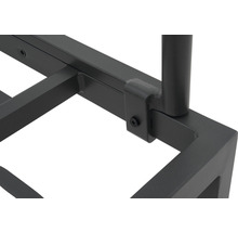 Gartenmöbelset GARDEN PLACE Stella 4-Sitzer 4 tlg. schwarz grau aus robustem Aluminium, stapelbar, inkl. Auflagen