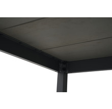 Gartenmöbelset GARDEN PLACE Stella 4-Sitzer 4 tlg. schwarz grau aus robustem Aluminium, stapelbar, inkl. Auflagen