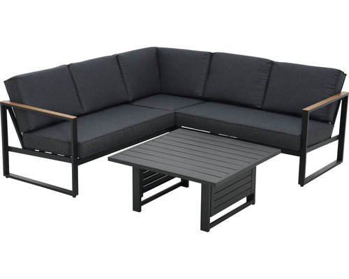 Eckloungegruppe mit Tisch für den Außenbereich