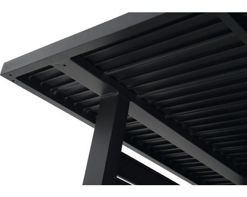 Detailansicht einer Terrassenüberdachung aus Aluminium