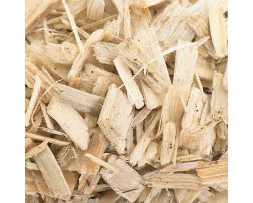 Nahaufnahme von Holzhackschnitzeln