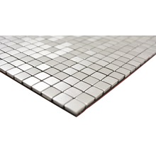Mosaikfliese aus Edelstahl, quadratisch