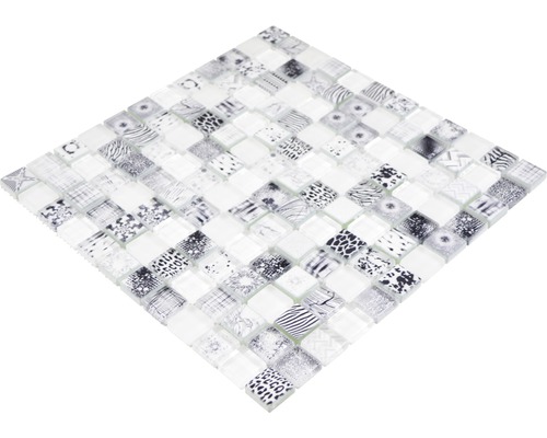 Mosaikfliese aus Glas mit Muster