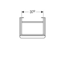 GEBERIT Waschtischunterschrank Smyle Square Türanschlag rechts für Handwaschbecken 44,2 cm weiß 500.350.00.1-thumb-2