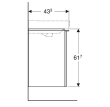 GEBERIT Waschtischunterschrank Smyle Square Türanschlag rechts 53,6 cm weiß 500.365.00.1