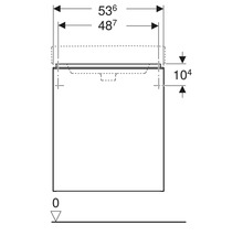 GEBERIT Waschtischunterschrank Smyle Square Türanschlag rechts 53,6 cm weiß 500.365.00.1