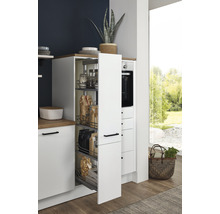 nobilia elements Winkelküche mit Geräten Urban 450 cm alpinweiss matt vormontiert Variante links 4004539047358