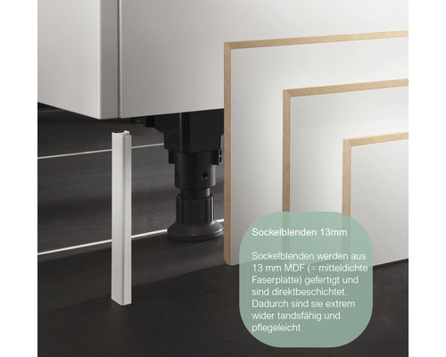 Sockelblenden aus MDF, 13 mm stark