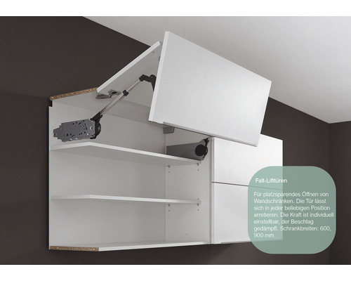 Hochklappbarer Schrank mit Beschlägen für Küchenmöbel