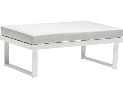 Weißer Fußhocker mit Polster
