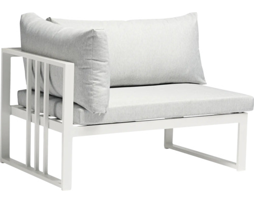 Einzelner Loungesessel mit Kissen und Metallrahmen