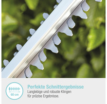 Detailaufnahme der Klingen einer Heckenschere.