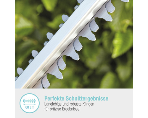 Nahaufnahme der Messer einer Heckenschere für präzise Ergebnisse