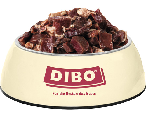 Futternapf gefüllt mit DIBO-Hundefutter