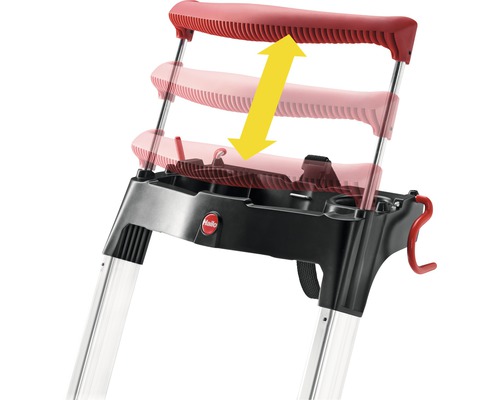 Verstellbare Haltegriffe am Hailo Klapptritt