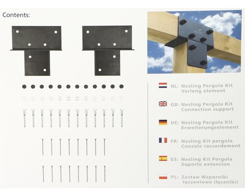Nesling Pergola Kit Erweiterungselement mit Schrauben
