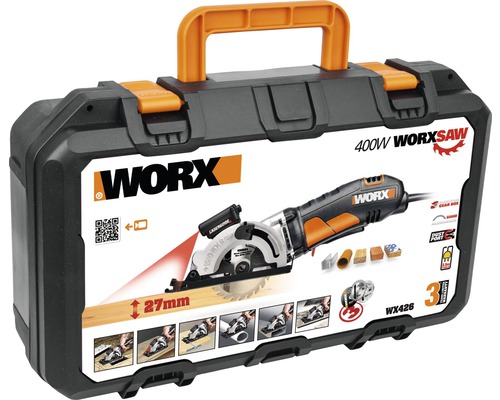 Worx Kreissäge WX426 im Werkzeugkoffer
