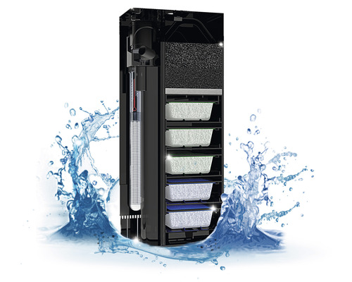 Aquarium Innenfilter mit Filtermaterial