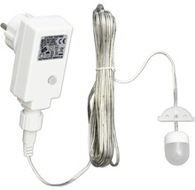 Transformator mit Zuleitung und LED-Leuchte