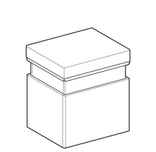 Schematische Darstellung eines quadratischen Schachtaufsatzes