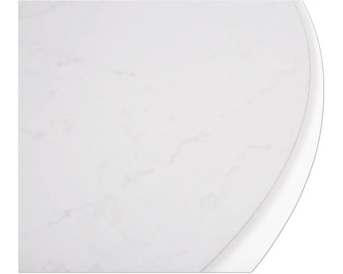 Detailaufnahme einer Tischplatte mit Marmoroptik