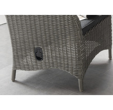 Gartenmöbelset Palma Luna Sitzgruppe vintage Destiny Polyrattan Aluminium 4 Sitzer 5 teilig grau-thumb-3