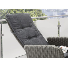 Gartenmöbelset Palma Luna Sitzgruppe vintage Destiny Polyrattan Aluminium 4 Sitzer 5 teilig grau-thumb-1