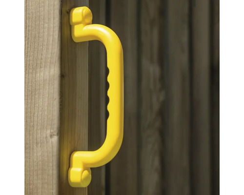 Geländergriff aus Kunststoff zur Montage an einem Holzzaun