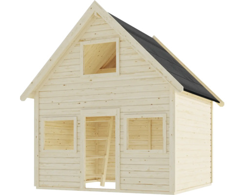 Spielhaus aus Holz mit Dachpappe