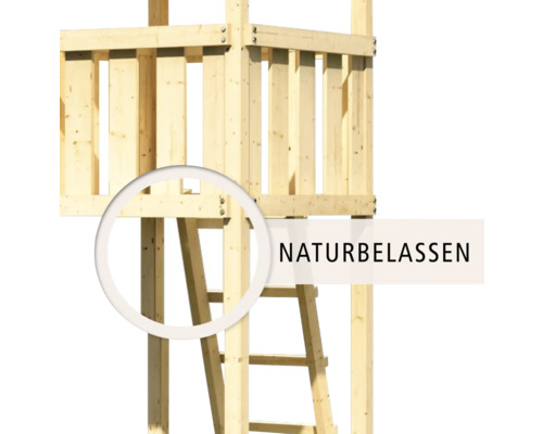 Holzspielturm mit Leiter