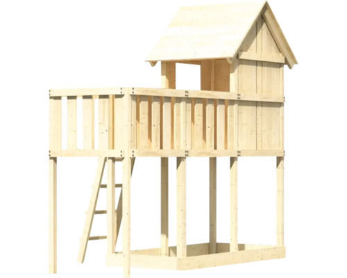 Spielhaus aus Holz mit Leiter für den Garten