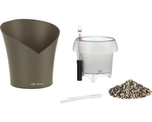 Lechuza Canaro Pflanzgefäß-Set mit Wasserstandsanzeige, Substrat und Bewässerungssystem