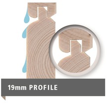 19 mm Profilholz Nut und Feder Detailansicht