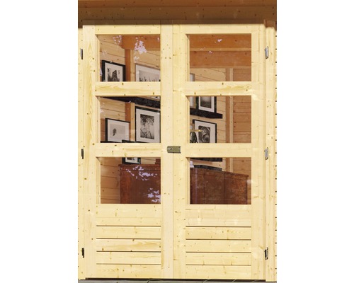 Doppeltür mit Fenstern für Gartenhaus