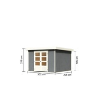 Gartenhaus Karibu Kodiak 6 334 x 331 cm terragrau