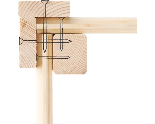 Verbindung von Holzleisten mit Schrauben