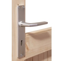 Türgriff aus Metall an Holztür