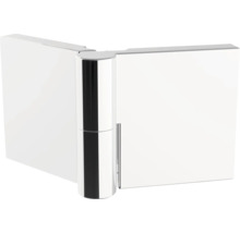 Eckeinstieg mit Drehfalttür SCHULTE ExpressPlus Garant 2.0 100 x 100 cm Profil aluminium Klarglas Schmutzabweisende Glasbeschichtung Türanschlag links Türanschlag rechts Puffergriff-thumb-4