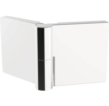 Eckeinstieg mit Drehfalttür SCHULTE ExpressPlus Garant 2.0 100 x 100 cm Profil chrom Klarglas Schmutzabweisende Glasbeschichtung Türanschlag links Türanschlag rechts Puffergriff-thumb-5
