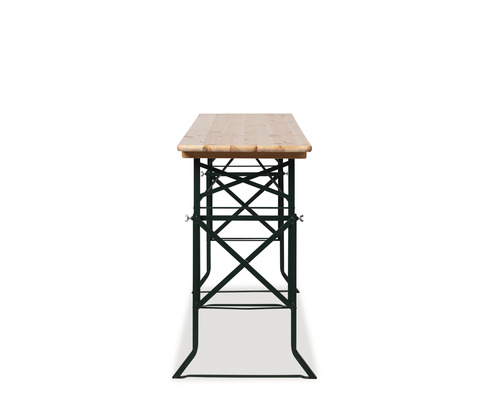 Festzeltgarnitur Biertisch mit Metallgestell und Holzplatte