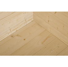 Holzwand und Holzboden im Innenbereich