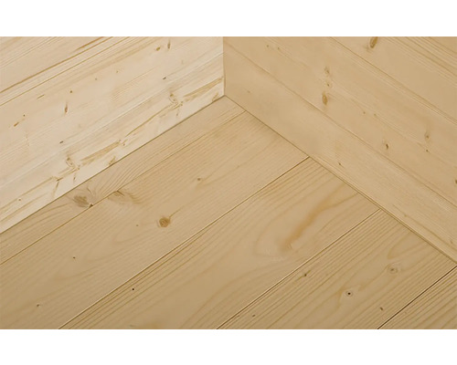 Holzwand und Holzboden im Innenbereich