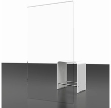 Duschtür mit Seitenwand mit SCHULTE ExpressPlus Garant 2.0 90 x 90 cm Profil schwarz Klarglas Schmutzabweisende Glasbeschichtung Türanschlag rechts Seitenwandanschlag links Puffergriff-thumb-6