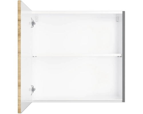 Offener Badezimmerschrank mit Einlegeboden