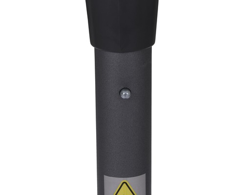 Detailansicht einer Metallstange mit Verriegelungsknopf