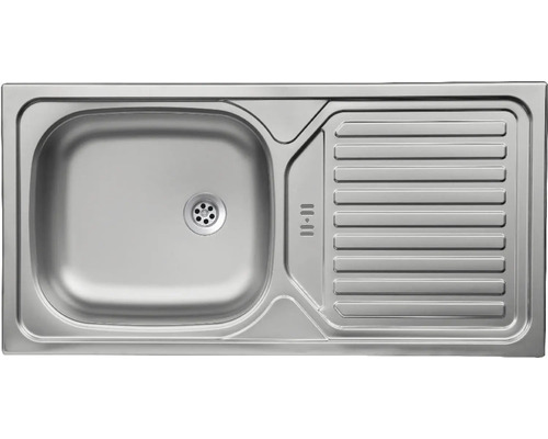 Spüle aus Edelstahl mit Abtropffläche