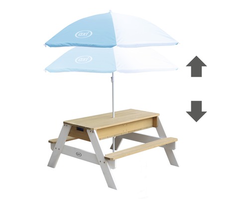 Kindersitzgruppe mit Sonnenschirm und Höhenverstellung