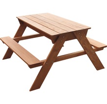 Holz-Kindersitzgruppe mit Tisch und Bänken